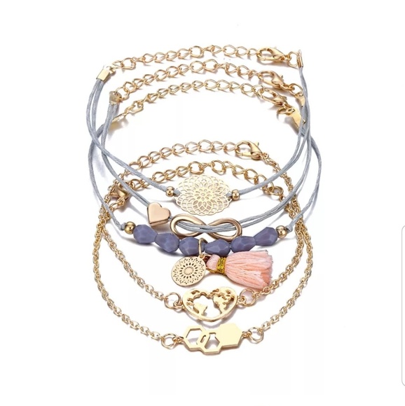 *Kimmy* 5 Piece boho Bracelet set - Picture 2 of 2
